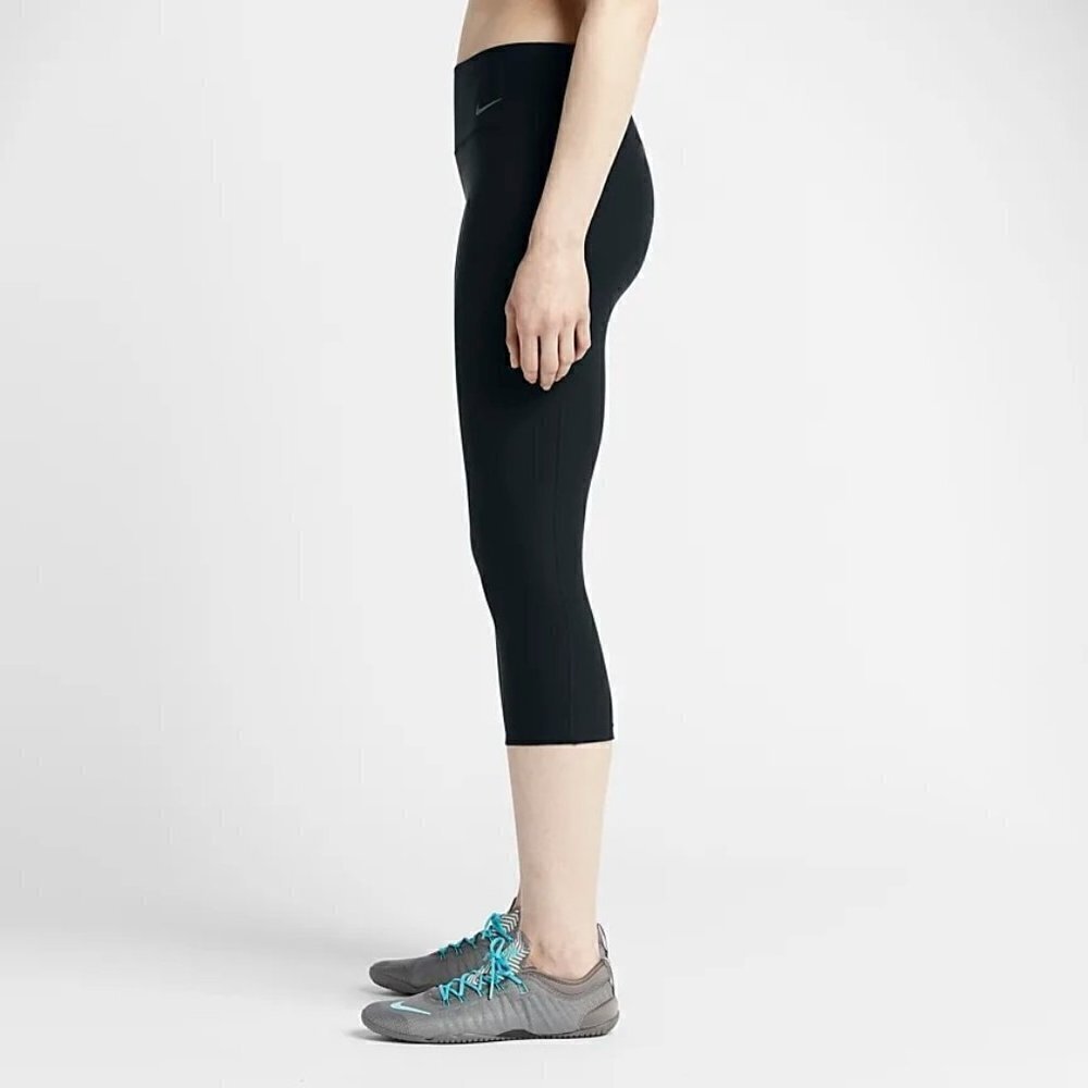 Nike Black Legend 2.0 Crop Poly Athletic Leggings XS - Picture 4 of 7